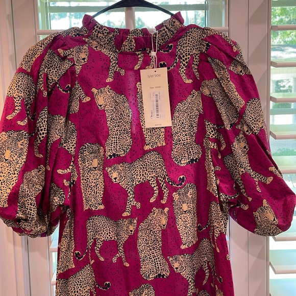 NWT Tyler Boe Sammy Pink Cheetah dress size XS - Picture 5 of 11